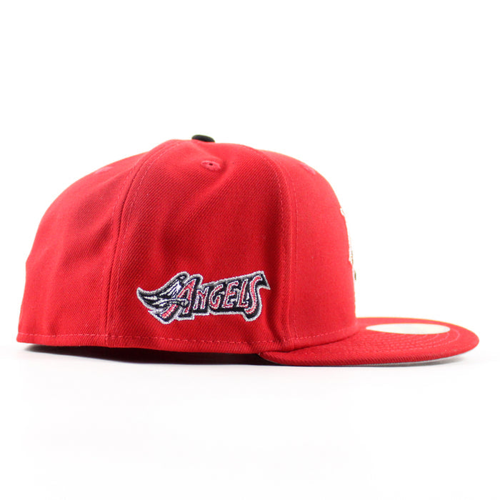 INLAND EMPIRE 66ERS x Anaheim Angels New Era 59Fifty Fitted Hat (Scarlet Red Gray Under Brim)