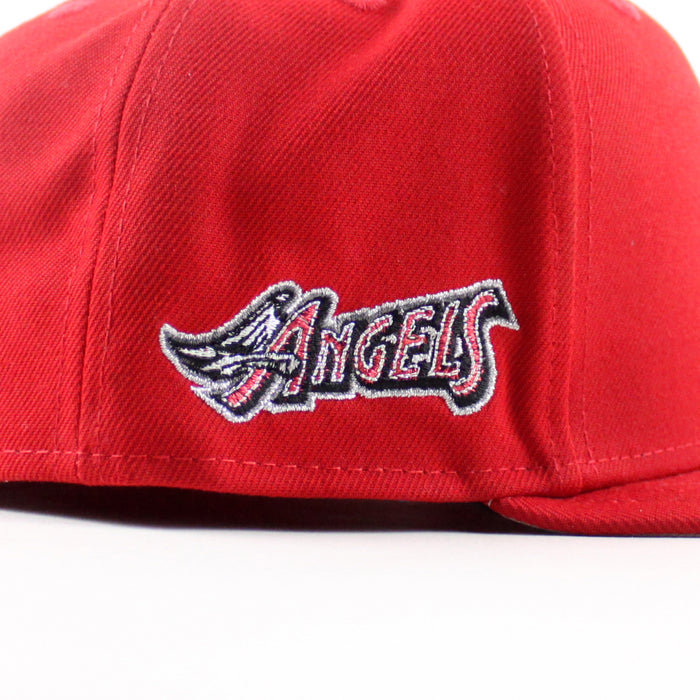 INLAND EMPIRE 66ERS x Anaheim Angels New Era 59Fifty Fitted Hat (Scarlet Red Gray Under Brim)