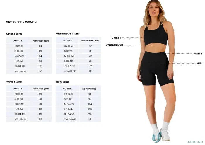 Black athletic two-piece outfit with sleek sports bra and invicible scrunch latte shorts ideal for workwear uniforms