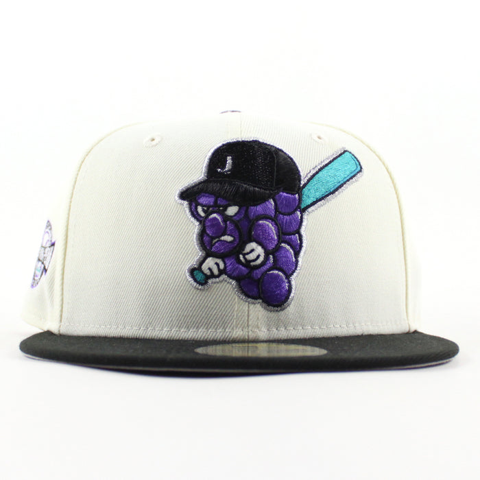 Jamestown Jammers New York Penn Patch New Era 59Fifty Fitted Hat (Chrome White Black Gray Under Brim)