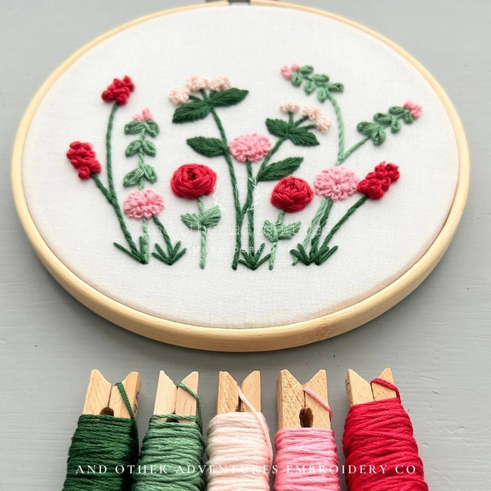 Jardin Red Hand Embroidery Kit #4127WS