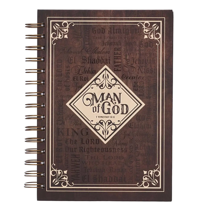 Journal Wirebound Brown Man of God 1 Tim. 6:11