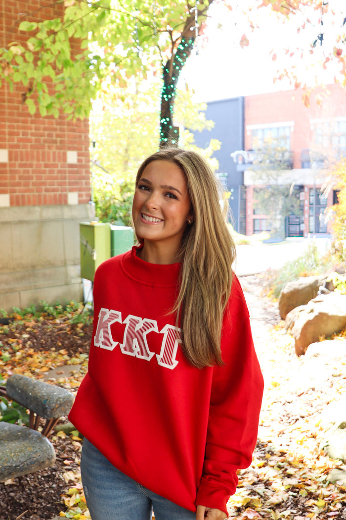 Kappa Kappa Gamma Red Mockneck
