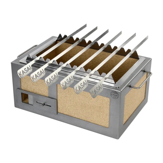 G102 SR Kasai Konro Skewer Rack for Medium Wide Grill x6 Skewers.
