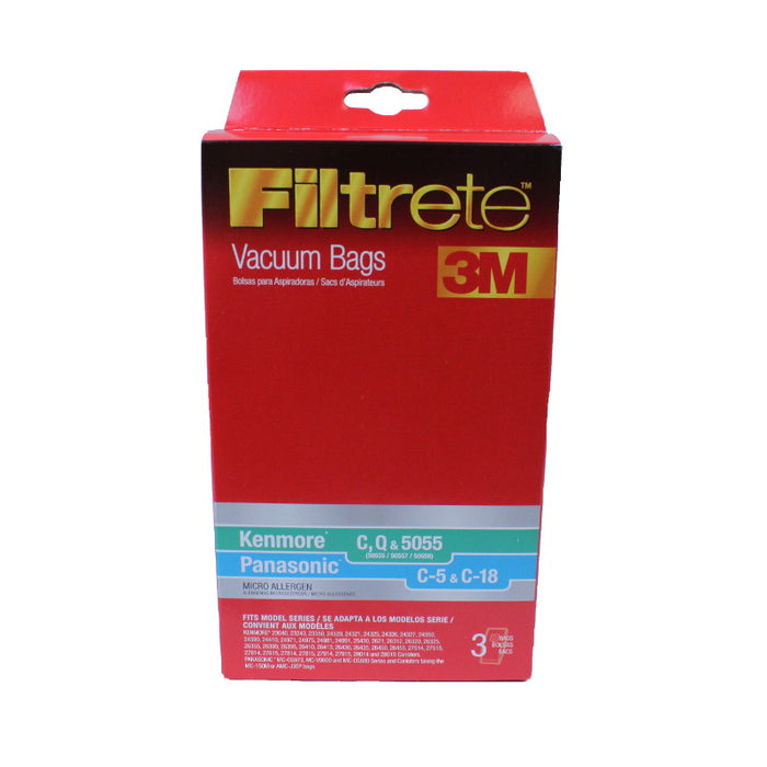 Kenmore 18pk Style C, Style Q Canister Vacuum Bags for 5055, 20-50557 Progressive, Intuition Part 68700A-6, 68700B-6