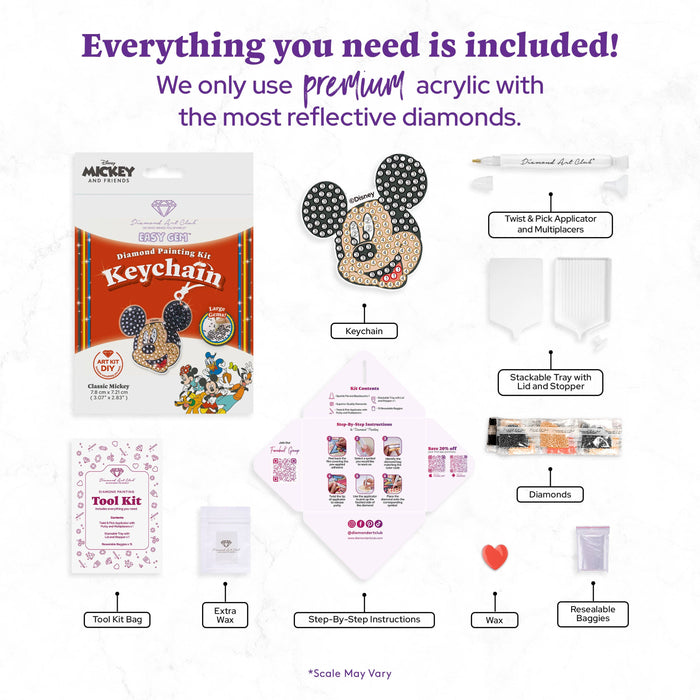 Keychain - Classic Mickey™ - Diamond Art Club DIY Kit