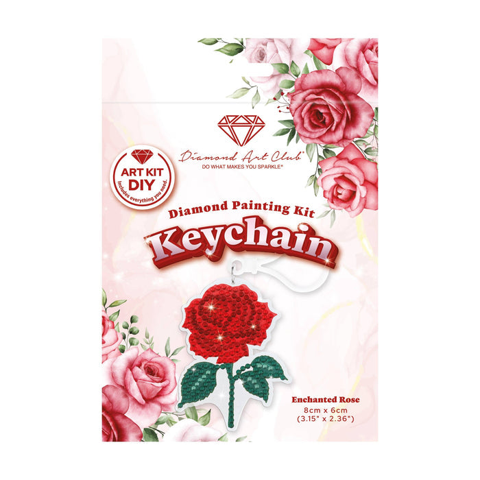 Keychain - Enchanted Rose - Diamond Art Club DIY Kit