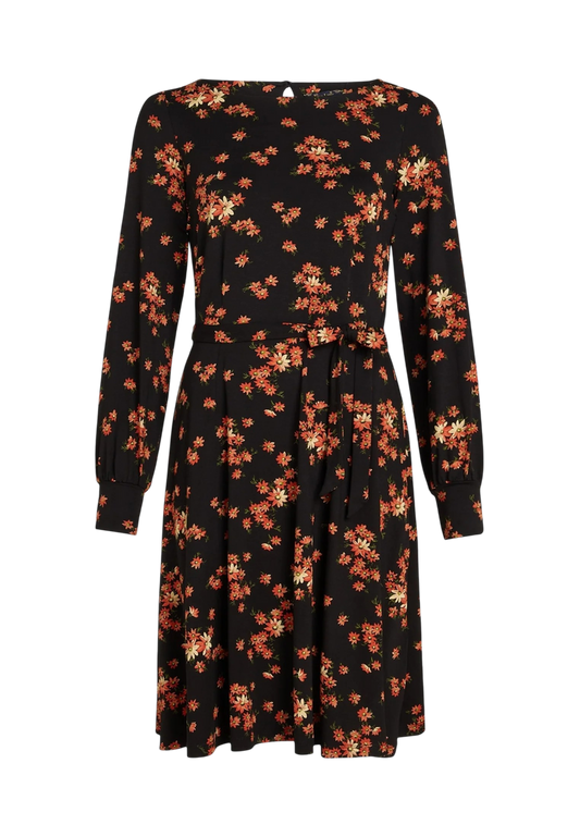 KING LOUIE Betty Bellsleeve Dress Rivera Black