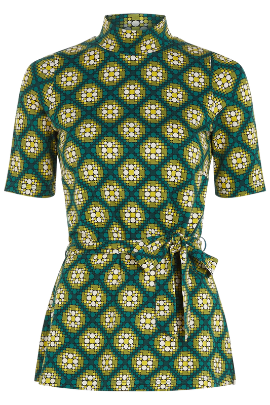 KING LOUIE Heloise Tunic Top Kirby Para Green
