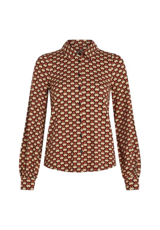KING LOUIE Maisie Blouse Valet Cabernet Red