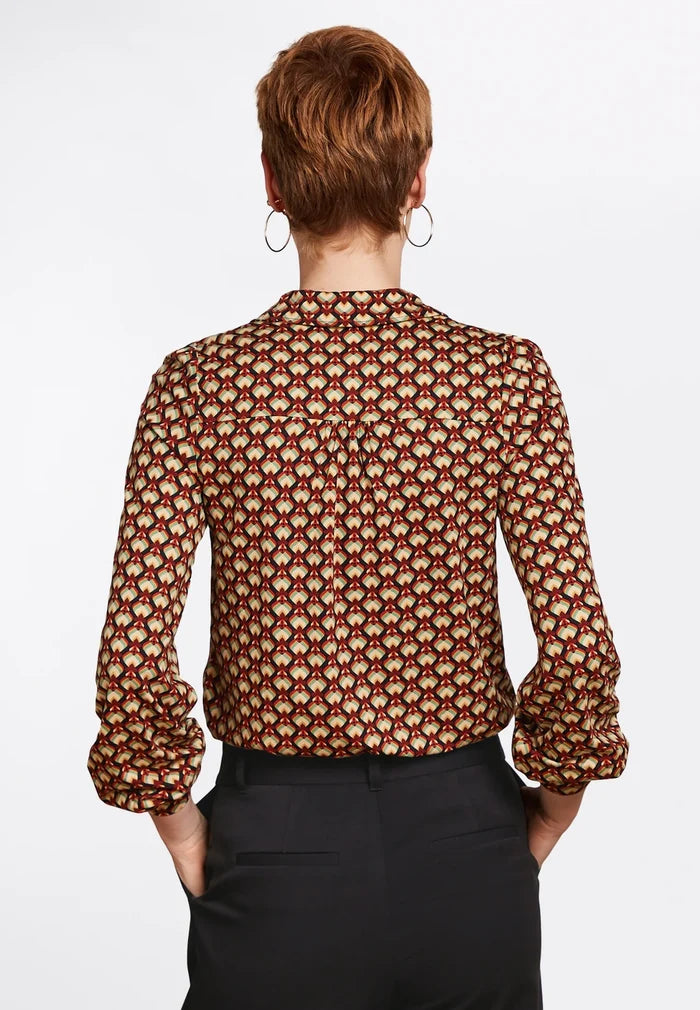 KING LOUIE Maisie Blouse Valet Cabernet Red