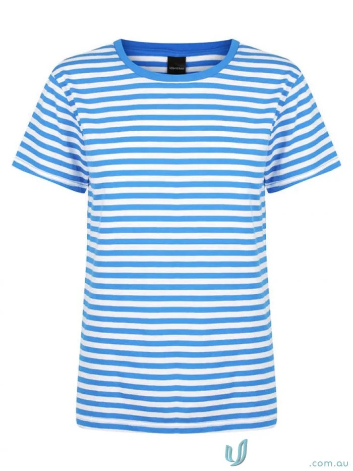 Ladies Stevie Stripe T-Shirt with blue and white stripes, perfect for uniforms or workwear