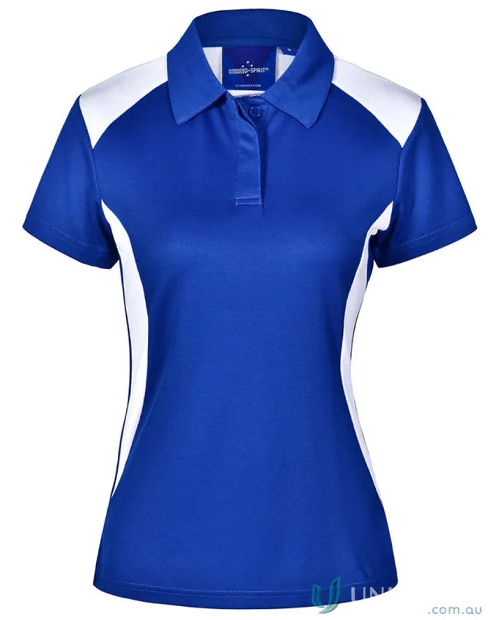 Winning Spirit Ladies TrueDry Winner Polo in royal blue with white accents