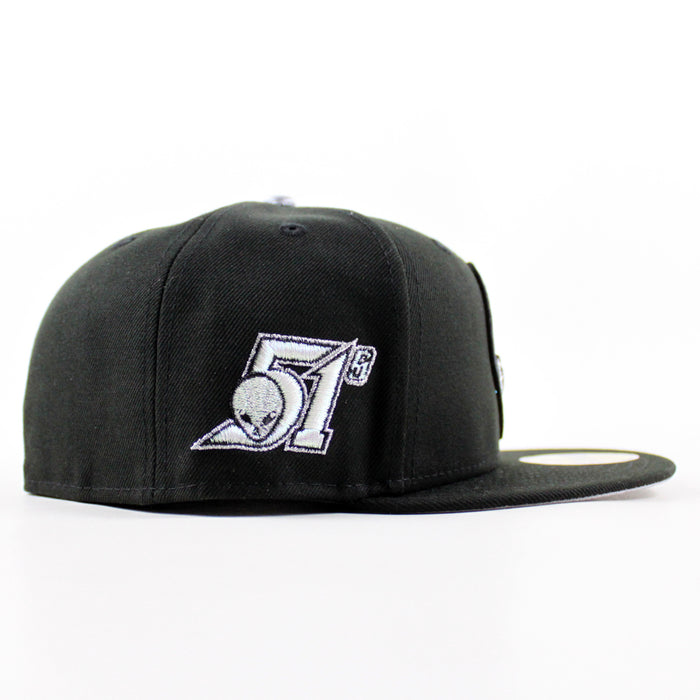 LAS VEGAS 51S 51 Patch New Era 59Fifty Fitted Hat (Black Gray Under Brim)