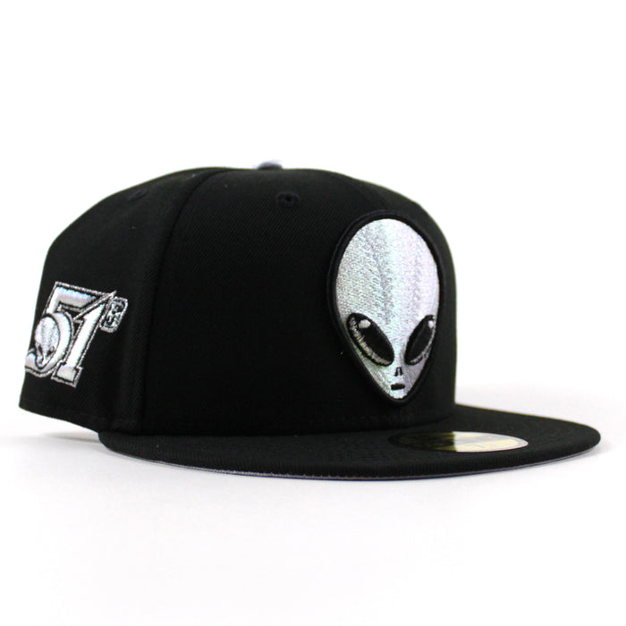 LAS VEGAS 51S 51 Patch New Era 59Fifty Fitted Hat (Black Gray Under Brim)