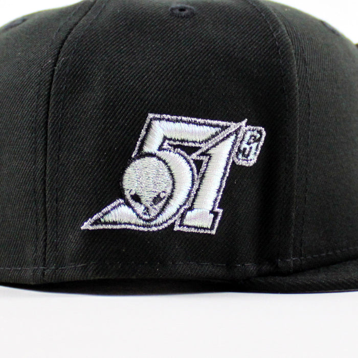 LAS VEGAS 51S 51 Patch New Era 59Fifty Fitted Hat (Black Gray Under Brim)