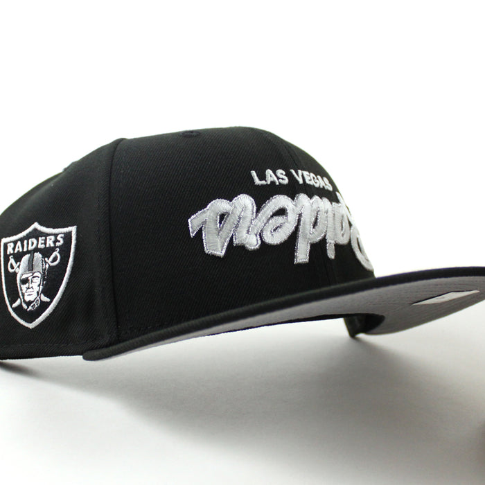 Las Vegas Raiders Pirate Patch New Era 59Fifty Fitted Hat (Black Gray Under Brim)