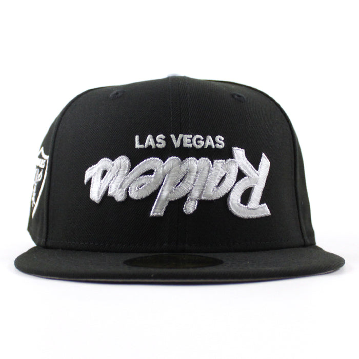 Las Vegas Raiders Pirate Patch New Era 59Fifty Fitted Hat (Black Gray Under Brim)