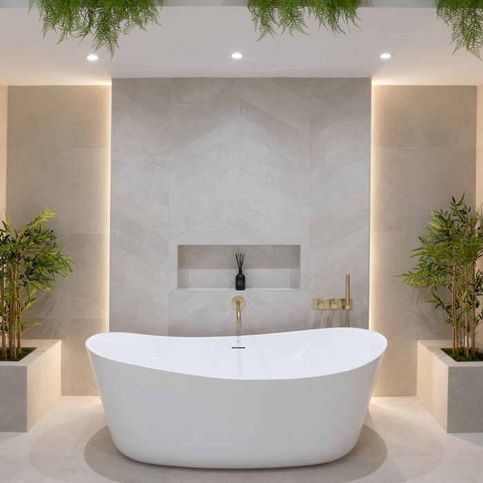 Leccese Chevron Perla Matt 10x53 Tile Terratinta 53cm x 10cm