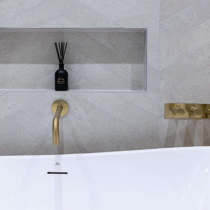 Leccese Chevron Perla Matt 10x53 Tile Terratinta