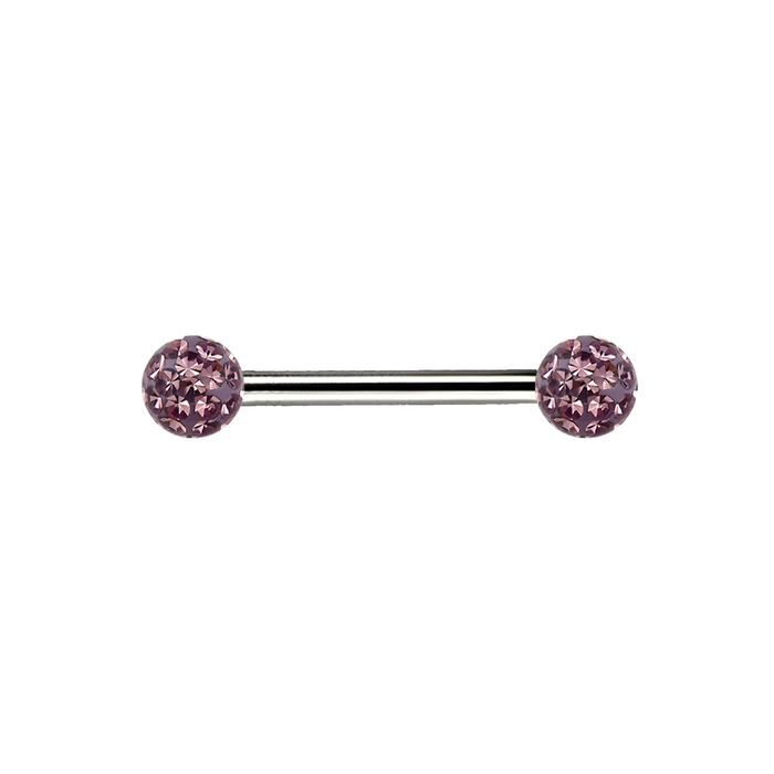 14g Titanium Ferido Jewel Bar Light Amethyst 12mm / Titanium / Light Amethyst Barbell