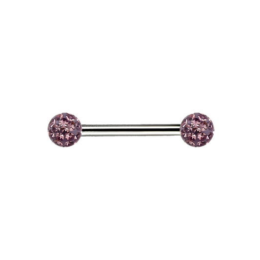 14g Titanium Ferido Jewel Bar Light Amethyst 12mm / Titanium / Light Amethyst Barbell