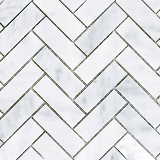 Lines Cambric Carrara Pulido Mosaic Tile Porcelanosa 32.5cm x 26.5cm