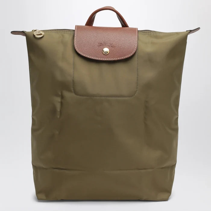 Longchamp - M Le Pliage Original olive backpack