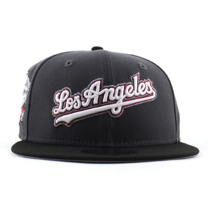 Los Angeles Dodgers 40th Anniversary New Era 59Fifty Fitted Hat (Graphite Black Gray Under Brim)