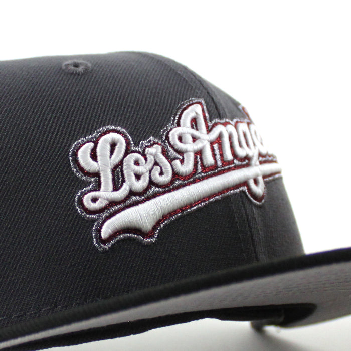 Los Angeles Dodgers 40th Anniversary New Era 59Fifty Fitted Hat (Graphite Black Gray Under Brim)