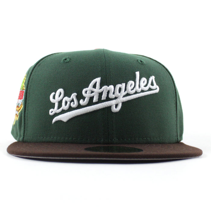 Los Angeles Dodgers 40th Anniversary New Era 59Fifty Fitted Hat (Pine Green Burnt Wood Brown Gray Under Brim)