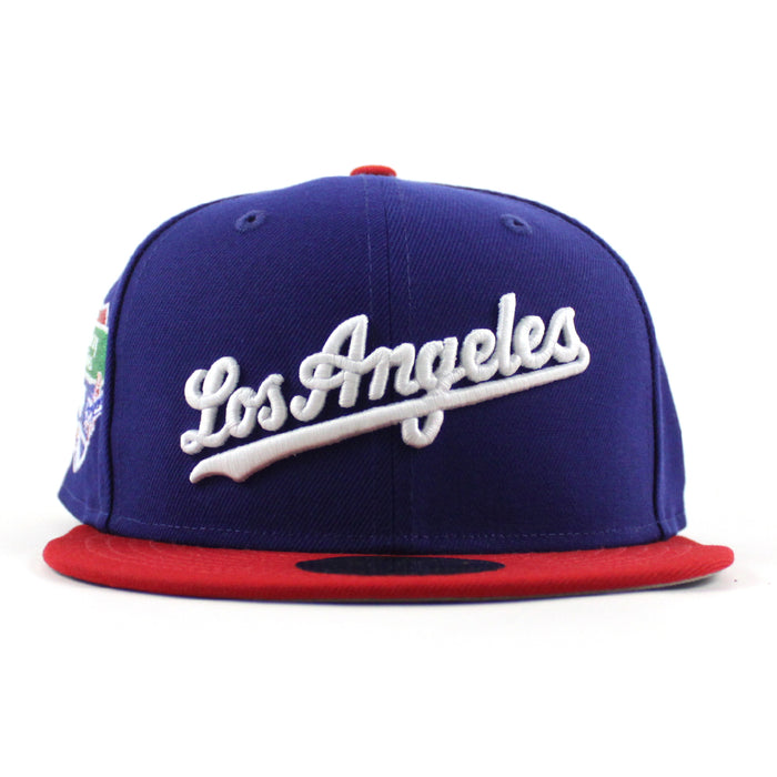 Los Angeles Dodgers Freeway Series New Era 59Fifty Fitted Hat (Royal Blue Scarlet Red Green Under Brim)