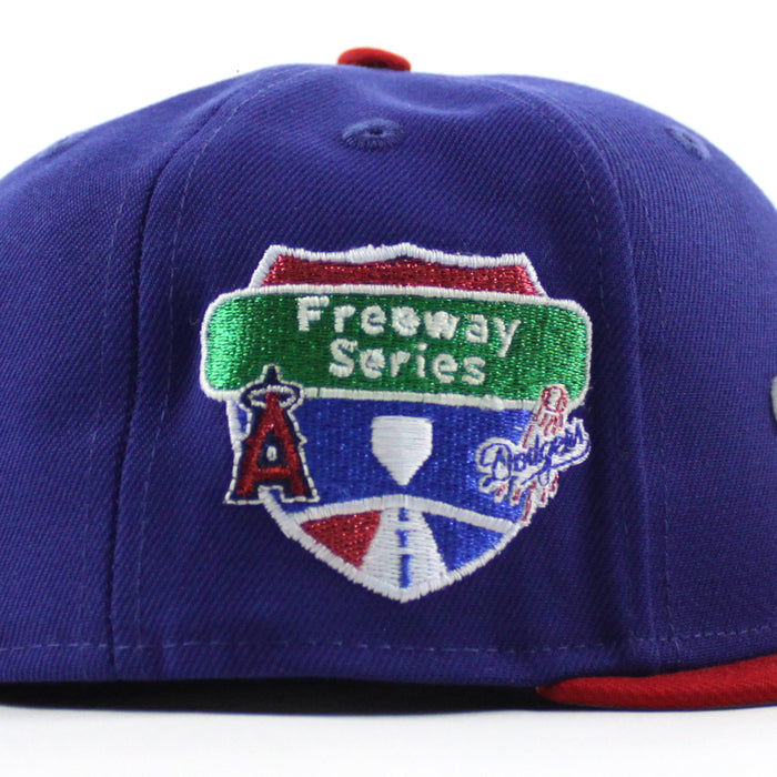 Los Angeles Dodgers Freeway Series New Era 59Fifty Fitted Hat (Royal Blue Scarlet Red Green Under Brim)
