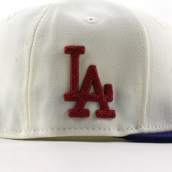 Los Angeles Dodgers Ohtani LA Chain Stitch New Era 59Fifty Fitted Hat (Chrome White Song Royal Blue Gray Under Brim)