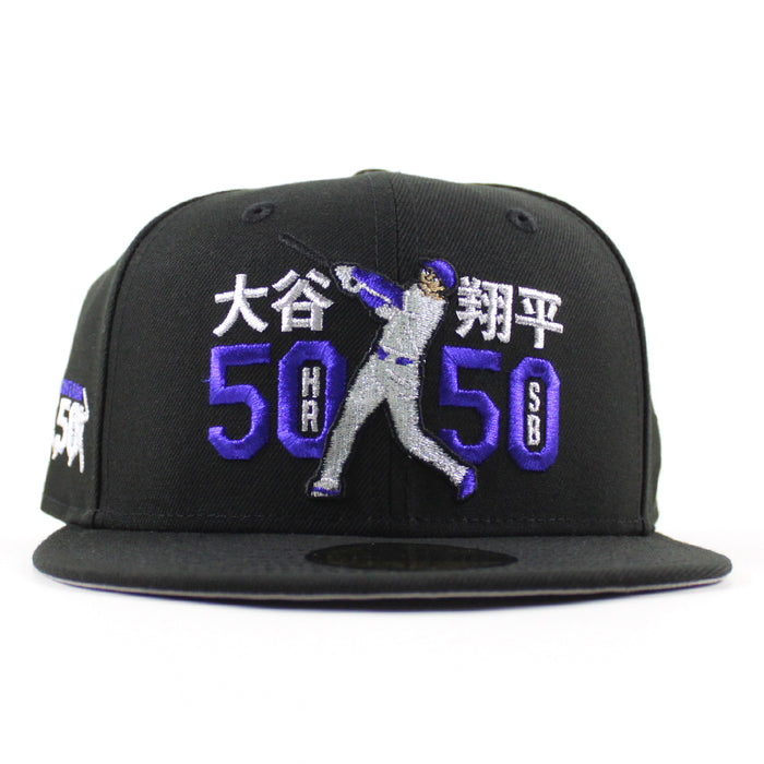 Los Angeles Dodgers Shohei Ohtani 50/50 New Era 59Fifty Fitted Hat (Black Gray Under Brim)