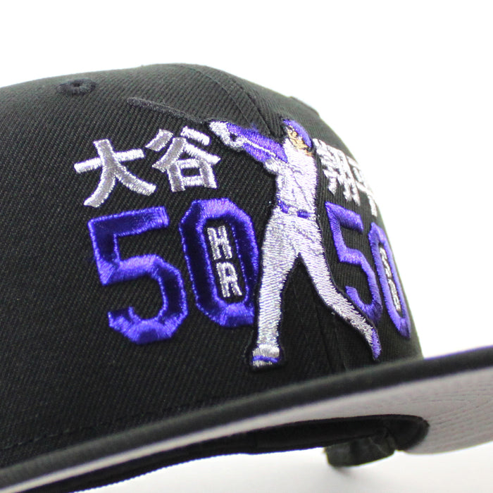 Los Angeles Dodgers Shohei Ohtani 50/50 New Era 59Fifty Fitted Hat (Black Gray Under Brim)