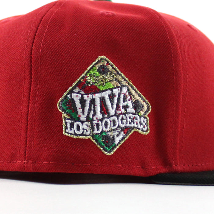 Los Angeles Dodgers VIVA La Dodgers New Era 59Fifty Fitted Hat (Scarlet Red Black Gray Under Brim)