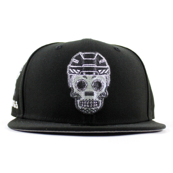 Los Angeles Kings Skull Mask 8 Bit Patch New Era 59Fifty Fitted Hat (Black Gray Under brim)
