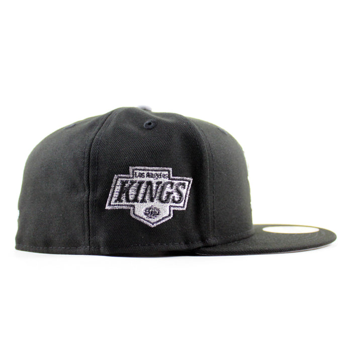 Los Angeles Kings Skull Mask Kings Patch New Era 59Fifty Fitted Hat (Black Gray Under brim)