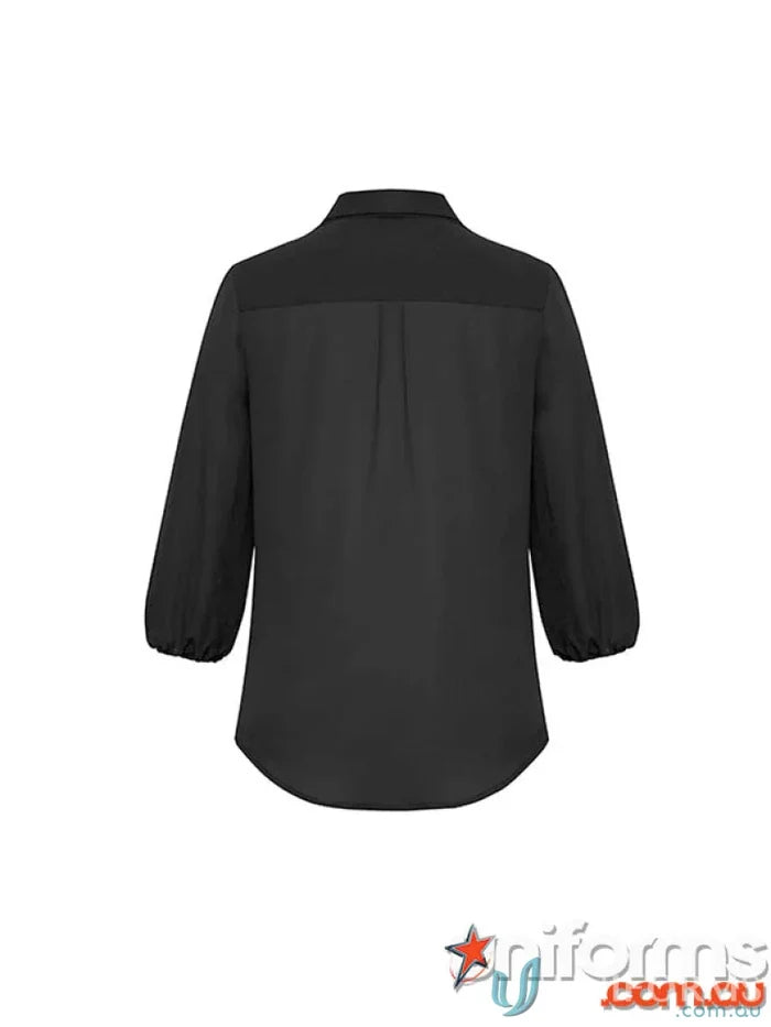 Black three-quarter sleeve blouse from Biz Collection Lucy, RB965LT for ladies