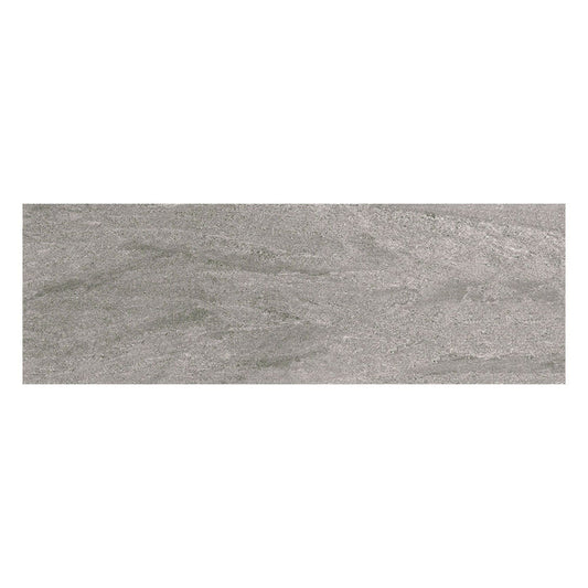Rectangular grey stone effect tile on a white background