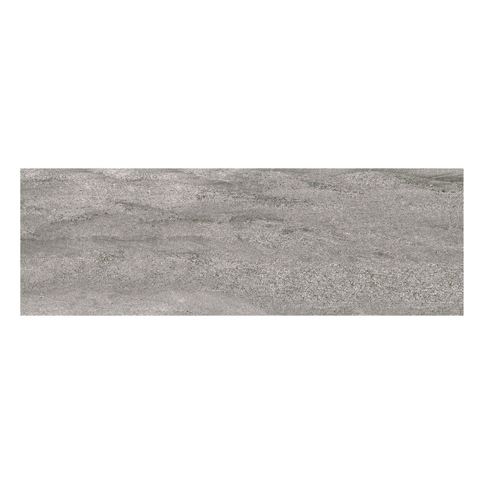 Rectangular grey stone effect tile on a white background