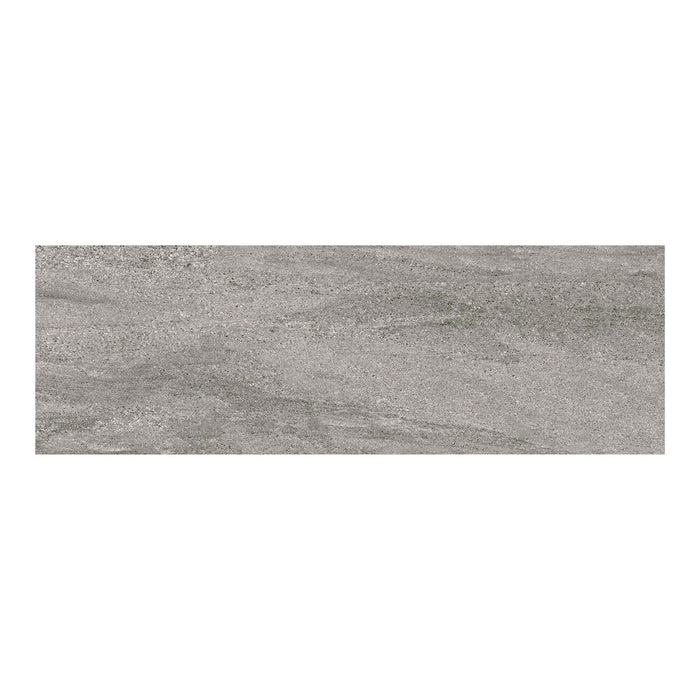 Rectangular grey stone effect tile on a white background