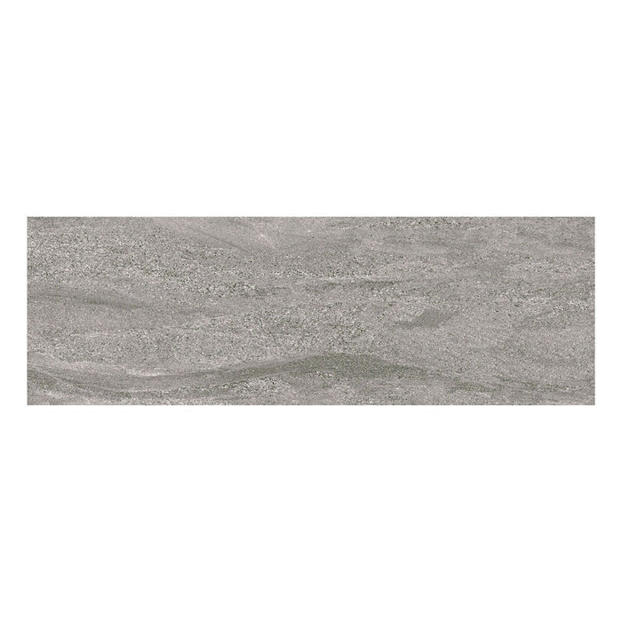 Rectangular grey stone effect tile on a white background