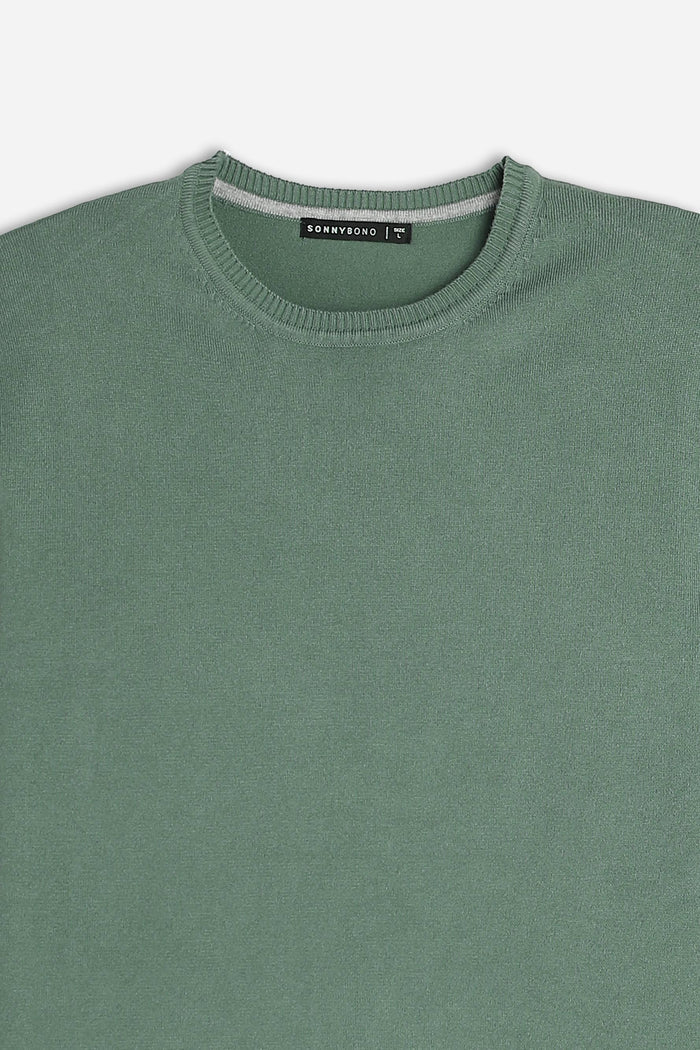 MAGLIA GIROCOLLO BASIC SALVIA