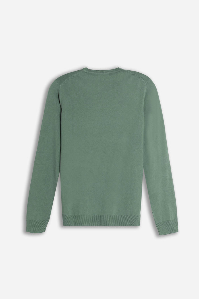 MAGLIA GIROCOLLO BASIC SALVIA