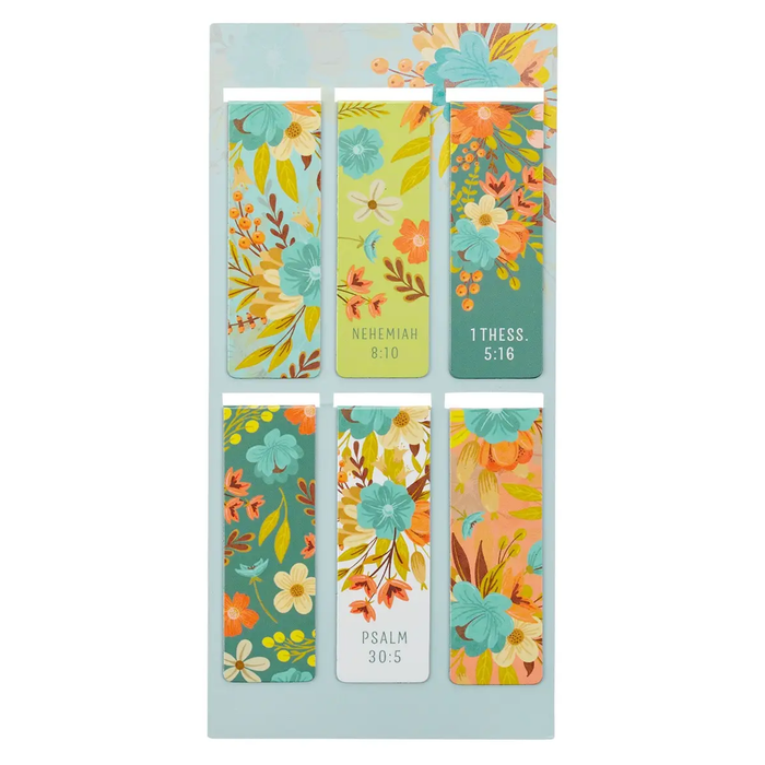 Magnetic Bookmark Set Cool Florals