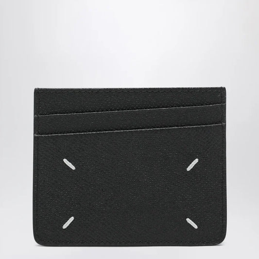 Maison Margiela - Four Stitches Card Holder in Black Calf Leather Brand U