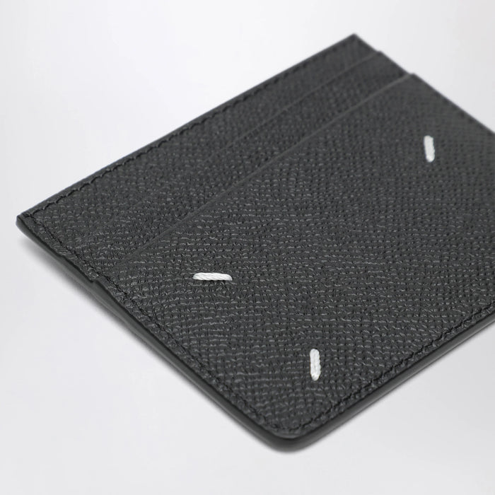 Maison Margiela - Four Stitches Card Holder in Black Calf Leather