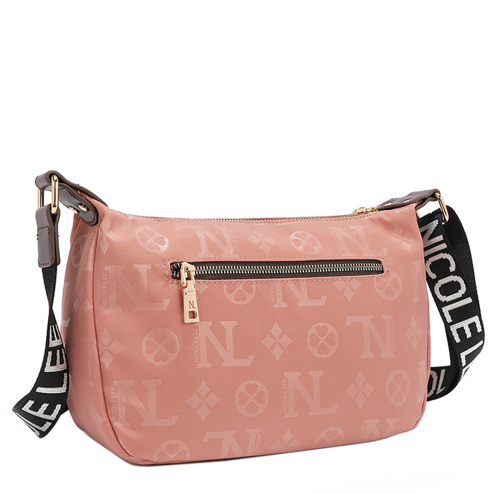 THE BACK OF OUR MARGOT SHOULDER BAG WITH BACK ZIP POCKET.